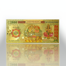 Gold Plated Kuber ji Note for Diwali Dhanteras Gift for Diwali Pooja